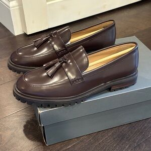 Ann Taylor Dark Brown Tassel Loafers